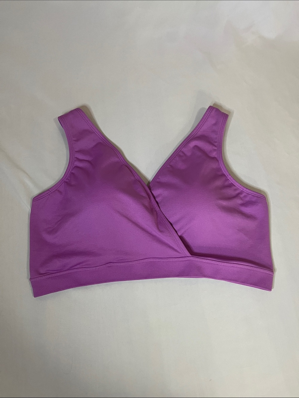 Cacique Wireless Crossover Sports Bra - Magenta